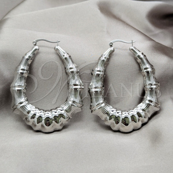 Stainless Steel Large Hoop, Hollow Design, Polished, Steel Finish, 02.63.2816.50