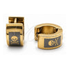 Stainless Steel Huggie Hoop, Skull Design, Polished, Golden Finish, 02.63.2817.10
