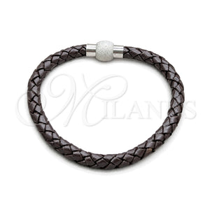 Stainless Steel Basic Bracelet, Polished, Steel Finish, 03.63.22142.08 (06 MM Thickness, 8 Inches Length)