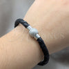 Stainless Steel Basic Bracelet, Polished, Steel Finish, 03.63.22143.08 (06 MM Thickness, 8 Inches Length)