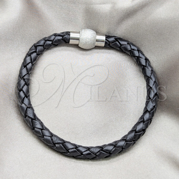 Stainless Steel Basic Bracelet, Polished, Steel Finish, 03.63.22143.08 (06 MM Thickness, 8 Inches Length)