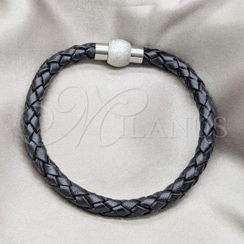 Stainless Steel Basic Bracelet, Polished, Steel Finish, 03.63.22143.08 (06 MM Thickness, 8 Inches Length)