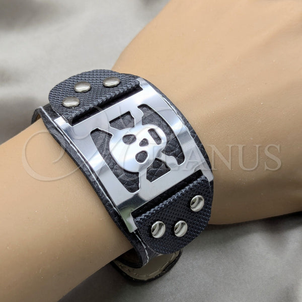 Stainless Steel Bracelet — Fancy Bracelet Skull and Cross Design Polished 03.63. — alternate product view — SKU 160772 | Acero Inoxidable brazalete — elegante Bracelet calavera and cruz diseño pulido 03.63. — SKU 160772