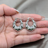 Stainless Steel Small Hoop, Hollow Design, Polished, Steel Finish, 02.63.2825.15