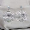 Stainless Steel Large Hoop, Flower Design, Polished, Steel Finish, 02.63.2827