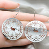Stainless Steel Large Hoop, Flower Design, Polished, Steel Finish, 02.63.2828