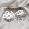 Stainless Steel Large Hoop, Flower Design, Polished, Steel Finish, 02.63.2828
