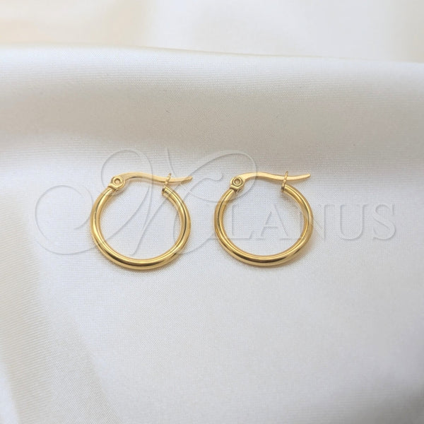 Stainless Steel Small Hoop, Polished, Golden Finish, 02.63.2829.15
