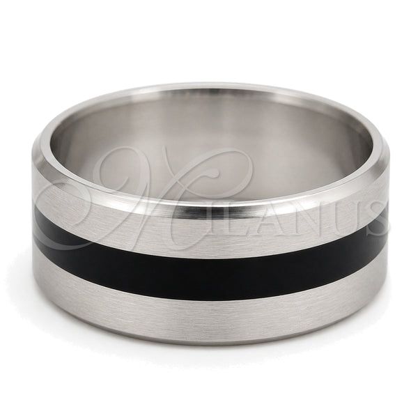 Stainless Steel Mens Ring, Matte Finish, Steel Finish, 01.63.0620.06 (Size 6)