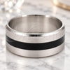 Stainless Steel Mens Ring, Matte Finish, Steel Finish, 01.63.0620.07 (Size 7)