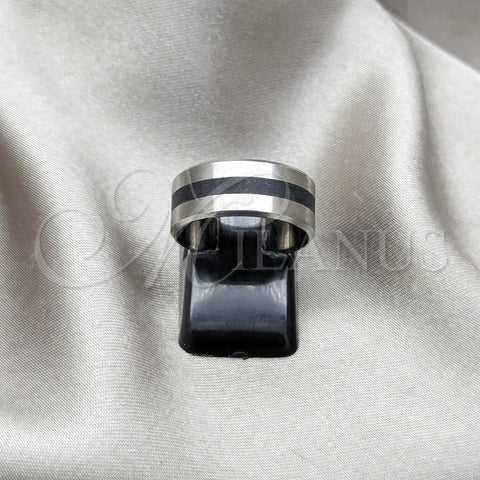 Stainless Steel Mens Ring, Matte Finish, Steel Finish, 01.63.0620.08 (Size 8)