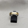 Stainless Steel Mens Ring, Dolphin and Heart Design, Polished, Golden Finish, 01.63.0621.07 (Size 7)
