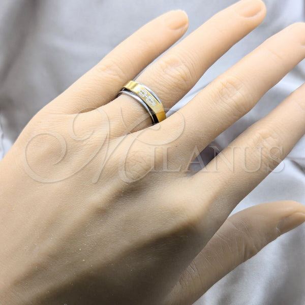 Stainless Steel Ring — Mens Ring Fish and Heart Design Polished 01.63. — alternate product view — SKU 160805 | Acero Inoxidable anillo — para hombre Ring Fish and corazón diseño pulido 01.63. — SKU 160805