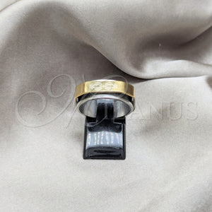Stainless Steel Ring — Mens Ring Feet and Double Design Polished 01.63. — main product view — SKU 160811 | Acero Inoxidable anillo — para hombre Ring Feet and Double diseño pulido 01.63. — SKU 160811