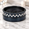 Stainless Steel Mens Ring, Polished, Black Rhodium Finish, 01.63.0623.10 (Size 10)