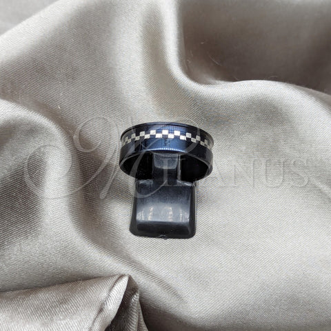 Stainless Steel Mens Ring, Polished, Black Rhodium Finish, 01.63.0623.11 (Size 11)