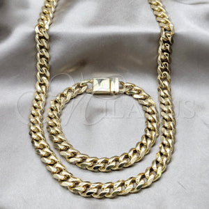 Stainless Steel Bracelet — Necklace and Bracelet Miami Cuban Design Polished 06.63. — main product view — SKU 160822 | Acero Inoxidable brazalete — Necklace and Bracelet Miami Cuban diseño pulido 06.63. — SKU 160822
