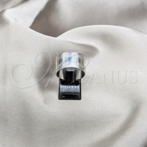 Stainless Steel Mens Ring, Polished, Steel Finish, 01.63.0632.07