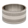 Stainless Steel Mens Ring, Polished, Steel Finish, 01.63.0632.07 (Size 7)