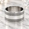 Stainless Steel Mens Ring, Polished, Steel Finish, 01.63.0632.08 (Size 8)