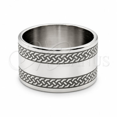 Stainless Steel Mens Ring, Polished, Steel Finish, 01.63.0632.08 (Size 8) for wholesale, main product view