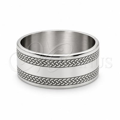 Stainless Steel Mens Ring, Polished, Steel Finish, 01.63.0632.11 (Size 11) for wholesale, main product view