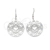 Stainless Steel Long Earring, Heart Design, Polished, Steel Finish, 02.63.2838
