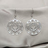 Stainless Steel Long Earring, Heart Design, Polished, Steel Finish, 02.63.2838