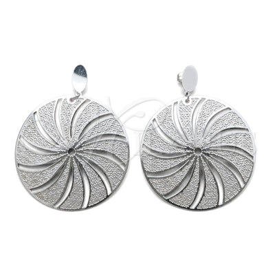 Stainless Steel Long Earring, Disco Design, Polished, Steel Finish, 02.63.2839 for wholesale, main product view