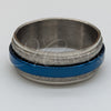 Stainless Steel Mens Ring, Blue Enamel Finish, Steel Finish, 01.63.0633.07 (Size 7)