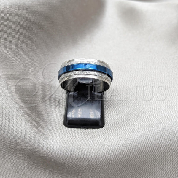Stainless Steel Ring — Mens Ring Blue Enamel 01.63. Size 7 — main product view — SKU 160845 | Acero Inoxidable anillo — para hombre Ring Blue Enamel 01.63. Size 7 — SKU 160845