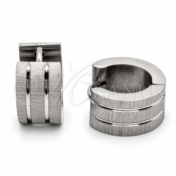 Stainless Steel Huggie Hoop, Polished, Steel Finish, 02.63.2846.10