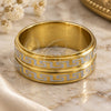 Stainless Steel Mens Ring, Polished, Golden Finish, 01.63.0636.10 (Size 10)