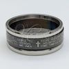Stainless Steel Mens Ring, Cross and Triple Design, Black Enamel Finish, Steel Finish, 01.63.0637.06 (Size 6)