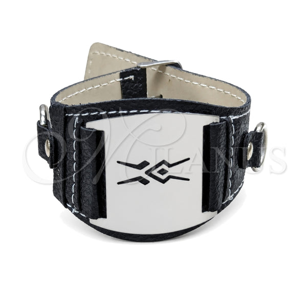 Stainless Steel Fancy Bracelet, Polished, Steel Finish, 03.63.22147.09 (45 MM Thickness, 9 Inches Length)