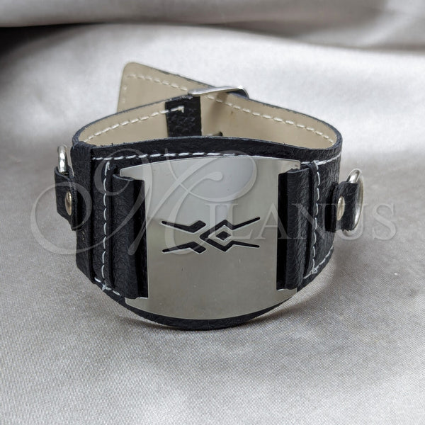 Stainless Steel Fancy Bracelet, Polished, Steel Finish, 03.63.22147.09 (45 MM Thickness, 9 Inches Length)