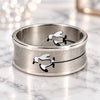Stainless Steel Mens Ring, Dolphin and Scorpion Design, Black Polished, Steel Finish, 01.63.0641.07 (Size 7)
