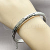 Rhodium Plated Individual Bangle, Diamond Cutting Finish, Rhodium Finish, 07.168.0015.06