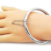 White Gold Filled Individual Bangle, Diamond Cutting Finish, Rhodium Finish, 07.168.0015.06 (Thickness, Size 6 (2.75 Diameter))