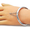 Rhodium Plated Individual Bangle, Polished, Rhodium Finish, 07.185.0020.1.05