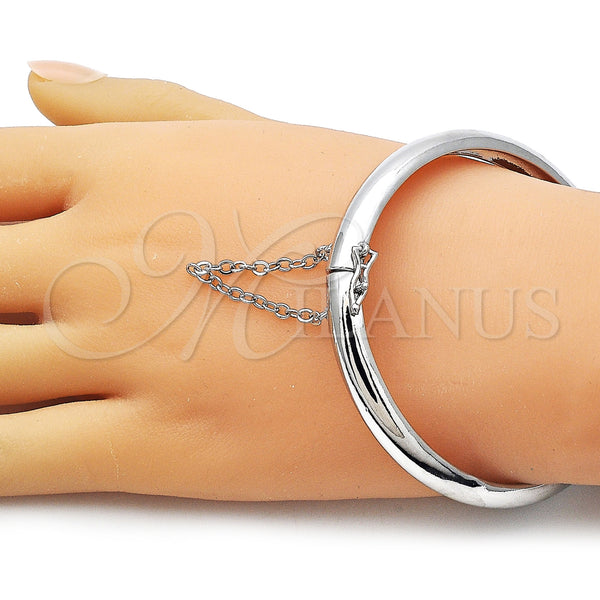 White Gold Filled Jewelry — Individual Bangle Polished 07. Thickness Size 5 2.50 — alternate product view — SKU 160934 | Oro Laminado Blanco joyería — Individual Bangle pulido 07. Thickness Size 5 2.50 — SKU 160934