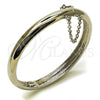 Rhodium Plated Individual Bangle, Polished, Rhodium Finish, 07.185.0020.1.05 (Thickness, Size 5 (2.50 Diameter))