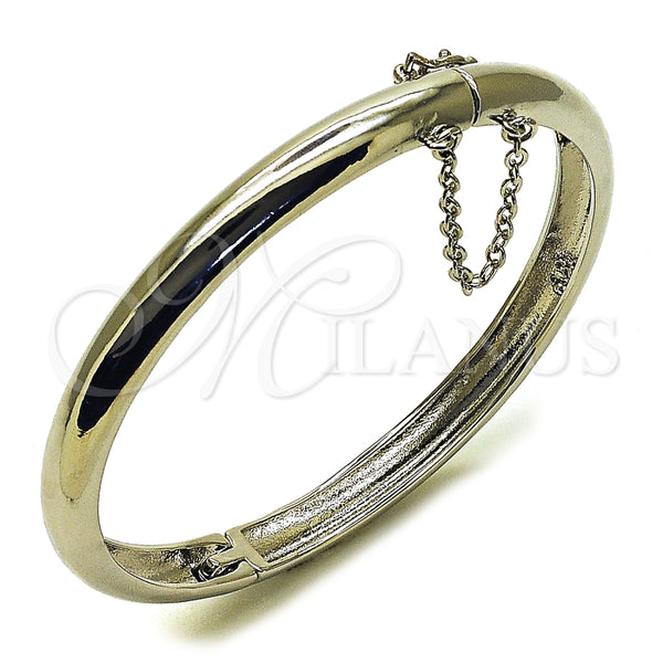 Rhodium Plated Individual Bangle, Polished, Rhodium Finish, 07.185.0020.1.06