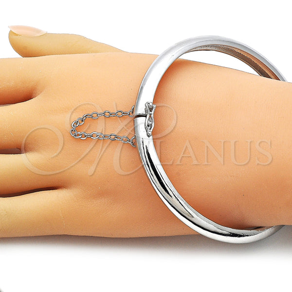 White Gold Filled Jewelry — Individual Bangle Polished 07. Thickness Size 6 2.75 — alternate product view — SKU 160936 | Oro Laminado Blanco joyería — Individual Bangle pulido 07. Thickness Size 6 2.75 — SKU 160936