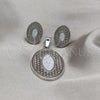 Stainless Steel Earring and Pendant Adult Set, Polished, Steel Finish, 10.63.0622