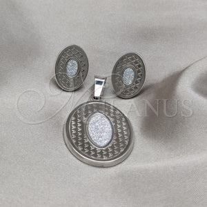 Stainless Steel Ring — Earring and Pendant Adult Set Polished 10.63. — main product view — SKU 160942 | Acero Inoxidable anillo — Earring and Pendant Adult Set pulido 10.63. — SKU 160942