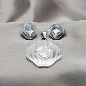 Stainless Steel Ring — Earring and Pendant Adult Set Four-leaf Clover Design — main product view — SKU 160943 | Acero Inoxidable anillo — Earring and Pendant Adult Set Four-leaf Clover diseño — SKU 160943