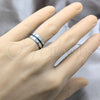 Stainless Steel Mens Ring, Polished, Two Tone, 01.63.0645.05 (Size 5)