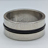 Stainless Steel Mens Ring, Polished, Two Tone, 01.63.0645.05 (Size 5)