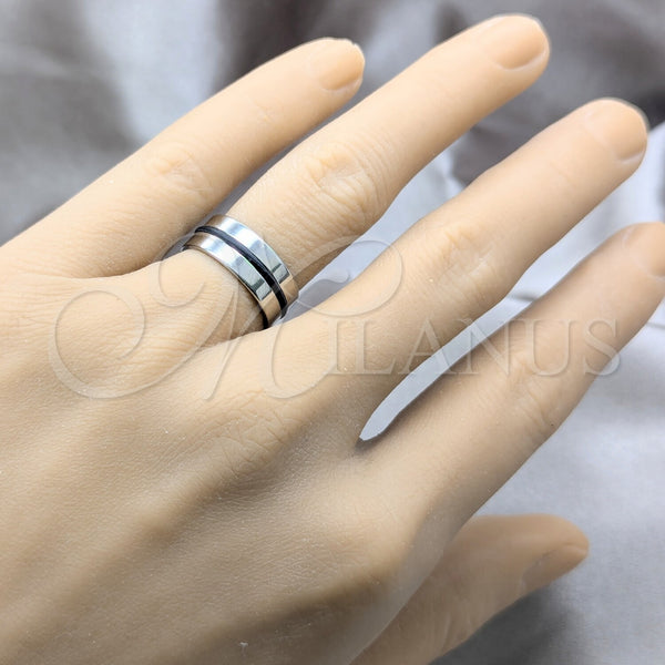 Stainless Steel Ring — Mens Ring Polished Two Tone 01.63. Size 6 — alternate product view — SKU 160961 | Acero Inoxidable anillo — para hombre Ring pulido Two Tone 01.63. Size 6 — SKU 160961